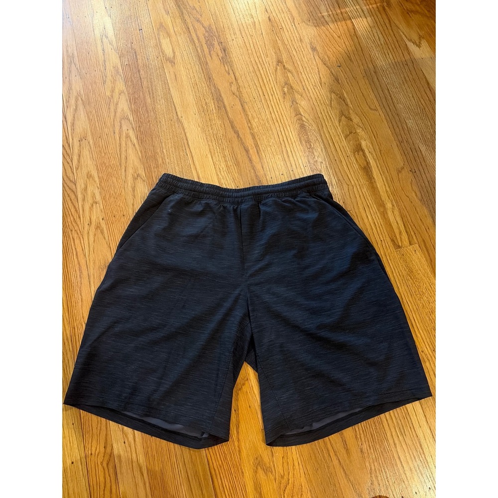 Lululemon Pace Breaker Lined Shorts Mens Large Black Heathered 9 Inch Inseam